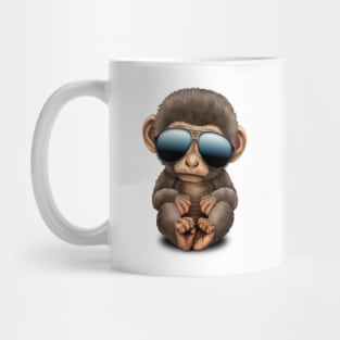 Cute Baby Monkey Wearing Sunglasses Mug